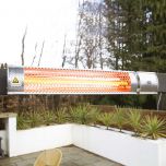Ecostrad Sunglo Infrared Patio Heater - Silver 2kW with Remote