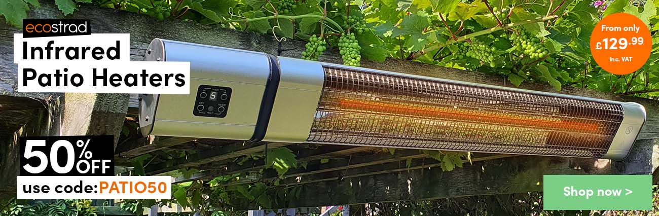 Patio heater displayed - 50% off