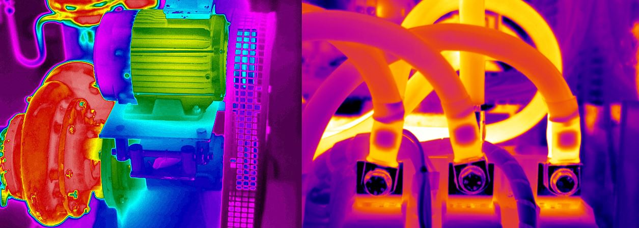 Thermograph of machinery 