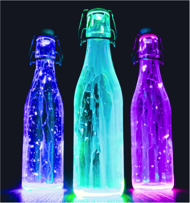 Glow in the dark bowling pins