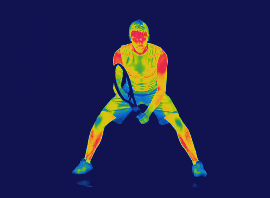 Thermograph of Tennis Player
