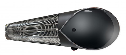 Ecostrad Thermaglo Infrared Patio Heater - Black 2kW with Remote